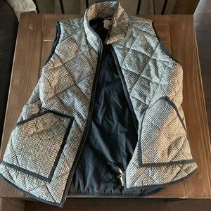 J. Crew Black / Tan Patterned Vest